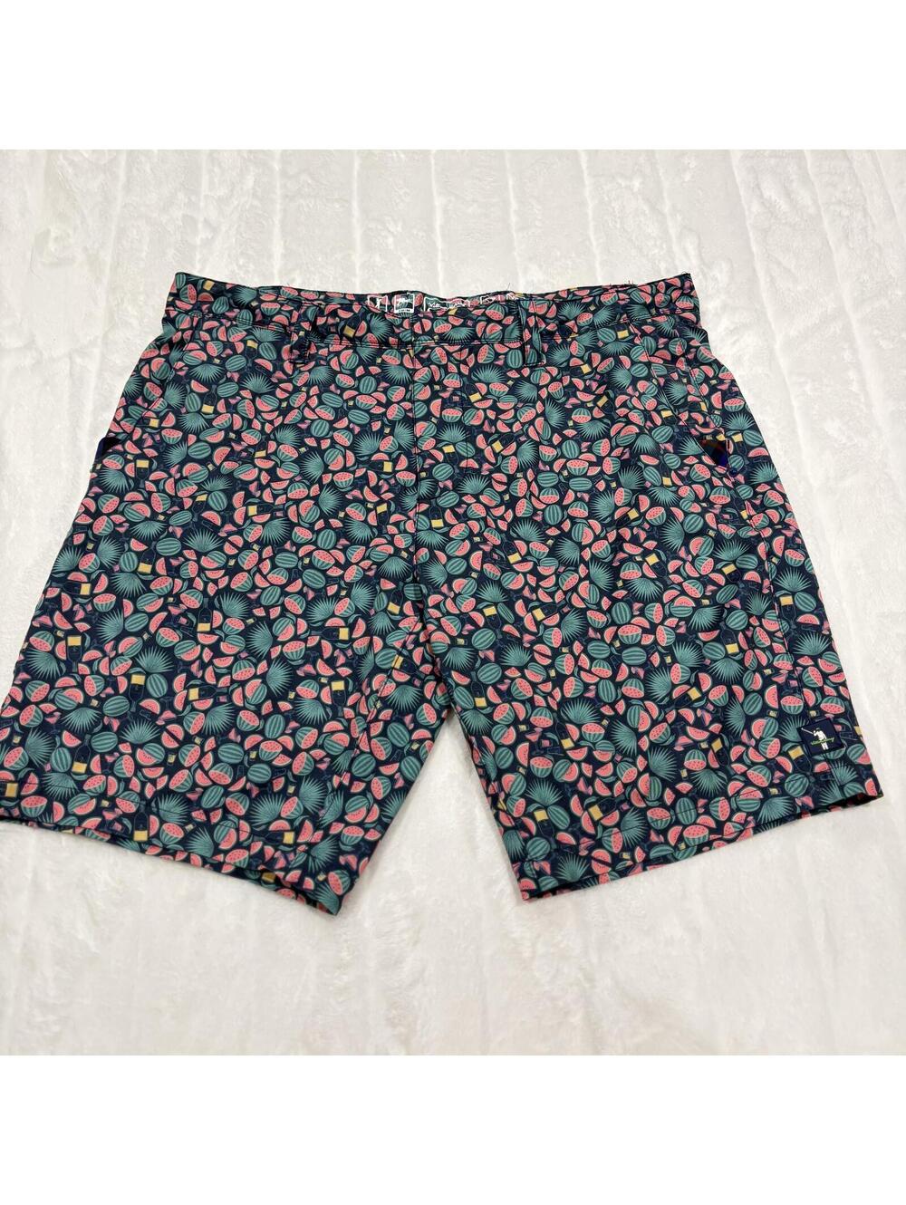 William Murray Golf Active Mens Size 36 Swim Shorts Watermelon Print Comfortable